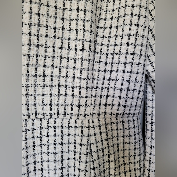 Dynamite xl cream black plaid tweed blazer romper - Picture 8 of 8